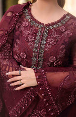 Tea Affair By Maria B Unstitched Chiffon Embroidered 3 Piece Suit- MBTACH-08- Formal Collection