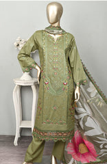 Serafina  by Peach By Rivaaj Unstitched Embroidered 3 Piece Suit  - SFAPRJE -4B - Moon Light- Summer Collection