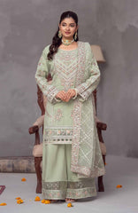 Zurr Signature by AB Textile Ready To Wear Organza Embroidered 3 Piece Suit -  ABZRSN-03 - Formal Collection