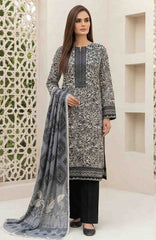 Black & White by Regalia Textile Unstitched Lawn Printed 3 Piece Suit  - RGLBLWTLP -03  Summer Collection