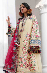Kala Bagh By Hussain Rehar Unstitched Luxury Lawn Embroidered 3 Piece Suit - HRKBLXL-03- Zubdah- Summer Collection