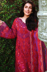 A Moi - Held By Love By Mushq Unstitched Luxury Lawn Embroidered 3 Piece Suit - MQHMAM-03- Falling Petals-  Summer Collection