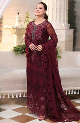 Tea Affair By Maria B Unstitched Chiffon Embroidered 3 Piece Suit- MBTACH-08- Formal Collection