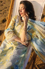 Summer Dream By Manara Unstitched Lawn Embroidered 3 Piece Suit - MNMSDRL-01- SunDrop-Summer Collection