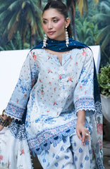 Luxury Lawn By Regalia Unstitched  Lawn Embroidered 3 Piece Suit  - RGLASIBLXL-03- Gul Pop- Summer Collection