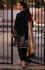Luxury Lawn By Farah Talib Aziz Unstitched Lawn Embroidered 3 Piece Suit - FTALXL-03- Blanca Black - Summer Collection