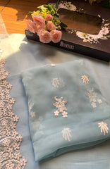 Meerub Premium V1 By AB Textiles Unstitched Embroidered Chiffion 3 Piece - ABMRBEV1-03- Fomal Collection