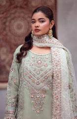Zurr Signature by AB Textile Ready To Wear Organza Embroidered 3 Piece Suit -  ABZRSN-03 - Formal Collection