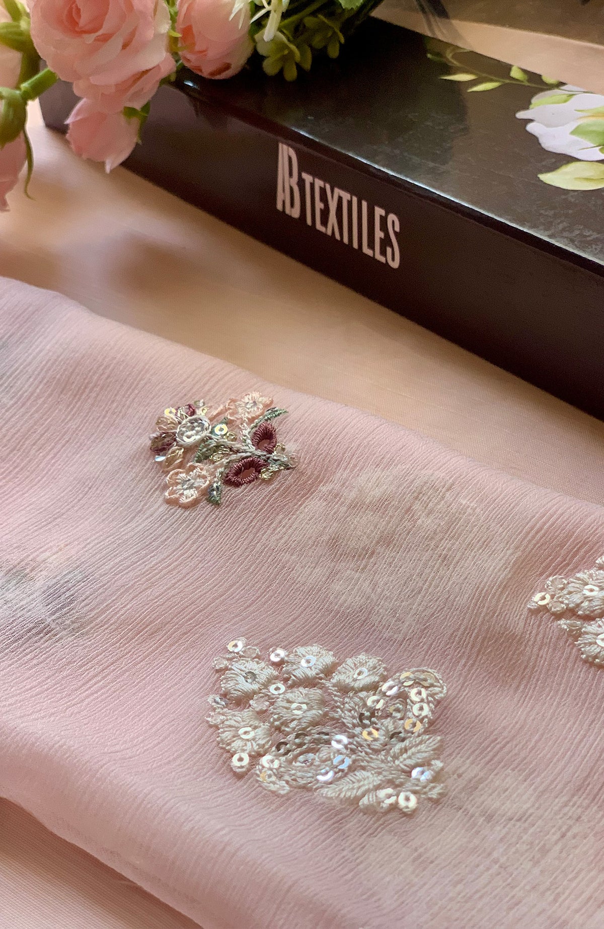 Meerub Premium V2 By AB Textiles Unstitched Embroidered Chiffion 3 Piece - ABMRBEV2-04- Fomal Collection