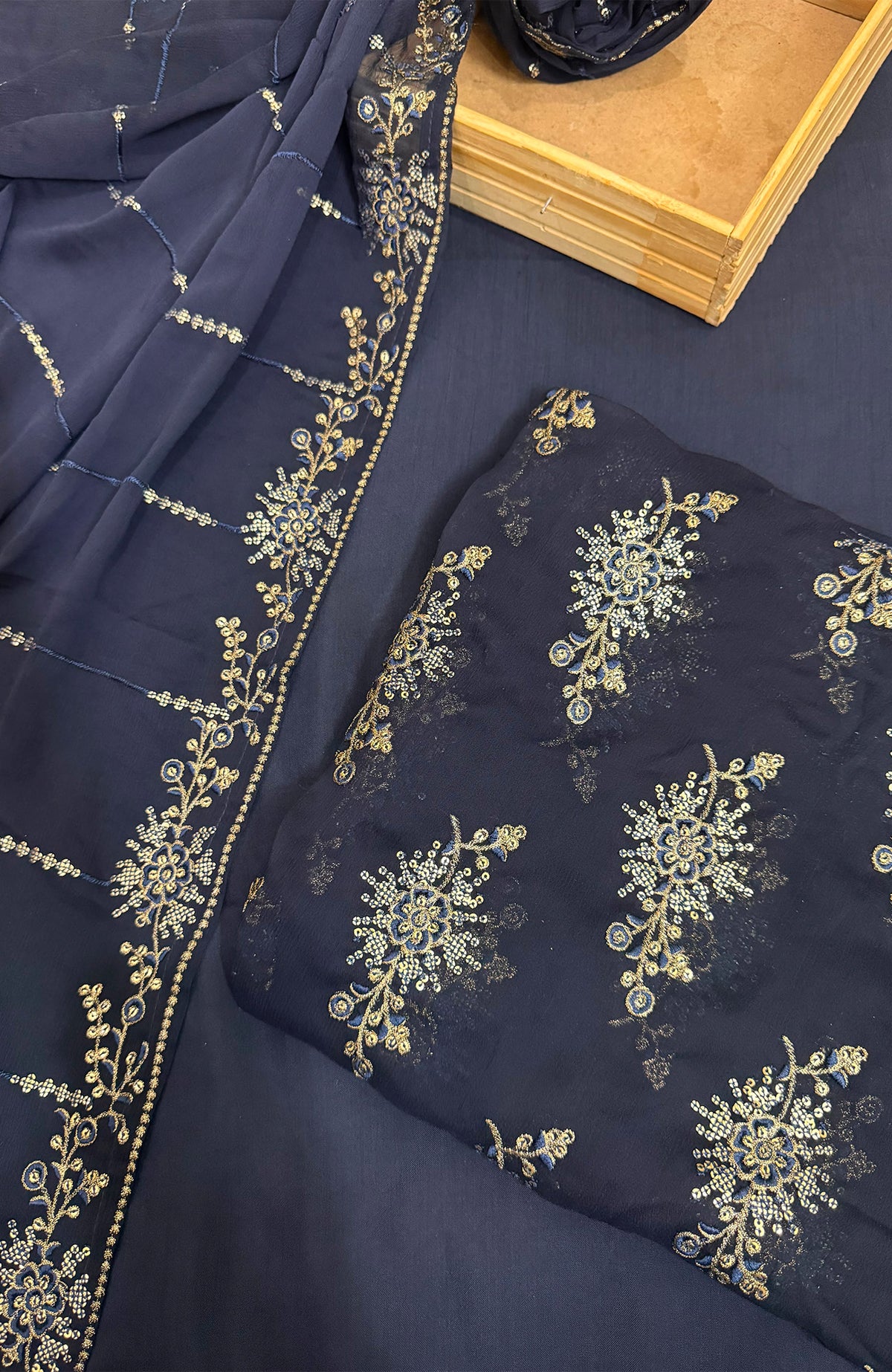 Meerub Exclusive V7 By AB Textiles Unstitched Embroidered Chiffion 3 Piece - ABMRBEV7-04 Fomal Collection