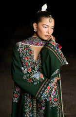 Kot Radha Kishan - Into The South By Hussain Rehar Unstitched Karandi  3 Piece Suit- HRKRKRDW- Celadon - Winter Collection