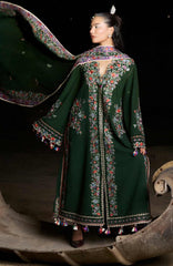 Kot Radha Kishan - Into The South By Hussain Rehar Unstitched Karandi  3 Piece Suit- HRKRKRDW- Celadon - Winter Collection