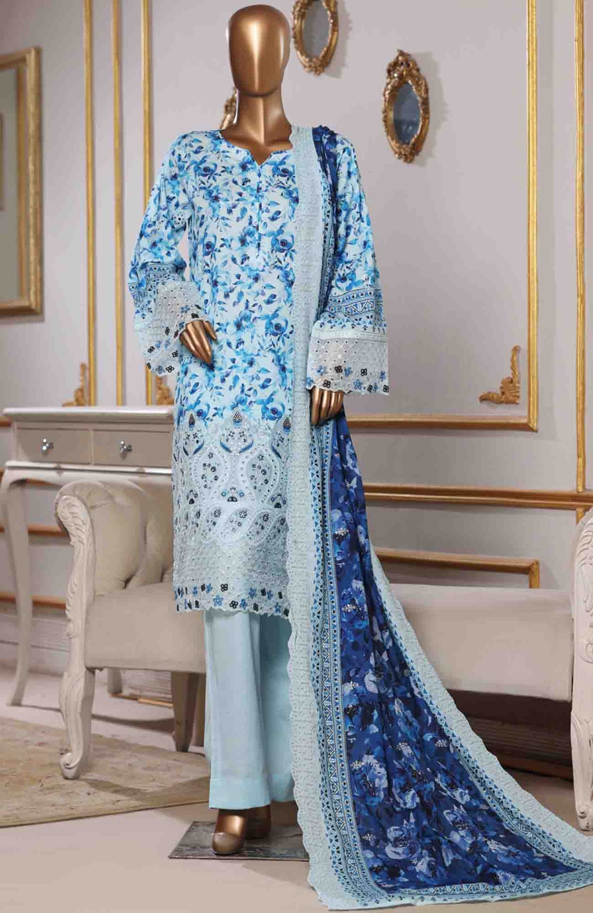Riwayat Unstitched Printed  Lawn 3 Piece Suit Vol-1 RIW26PML- 467 - Summer Collection