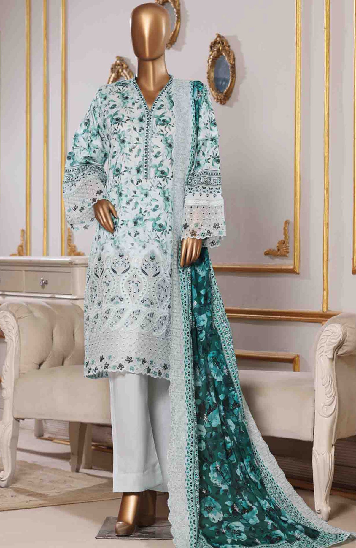 Riwayat Unstitched Printed  Lawn 3 Piece Suit Vol-1 RIW26PML- 479 - Summer Collection