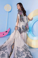 Mbasic by Maria B Unstitched Lawn Embroidered 3 Piece Suit - MBSCL-4A -  Summer Collection