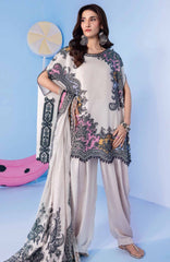 Mbasic by Maria B Unstitched Lawn Embroidered 3 Piece Suit - MBSCL-4A -  Summer Collection