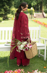 Luxury Lawn VoII By Elaf Unstitched Lawn Embroidered 3 Piece Suit - ELFLXL-4A- Falling Petals - Summer Collection