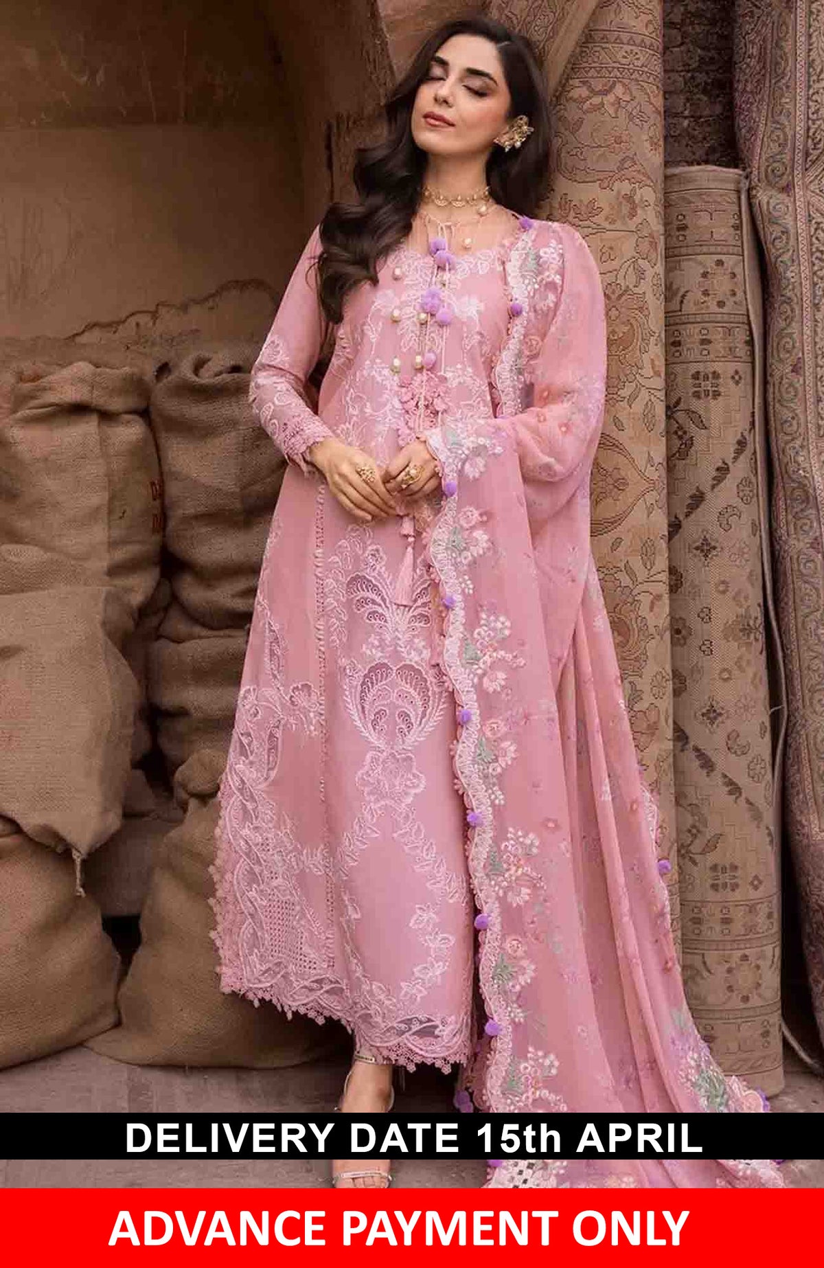 Breeze by  Saira Shakira Unstitched Lawn Embroidered 3 Piece Suits -SRSKBLXL-4B- Ophelia- Summer Collection