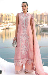 Luxury Lawn By Maria B Unstitched Lawn Embroidered 3 Piece Suit - MBLXL-4B- Summer Collection