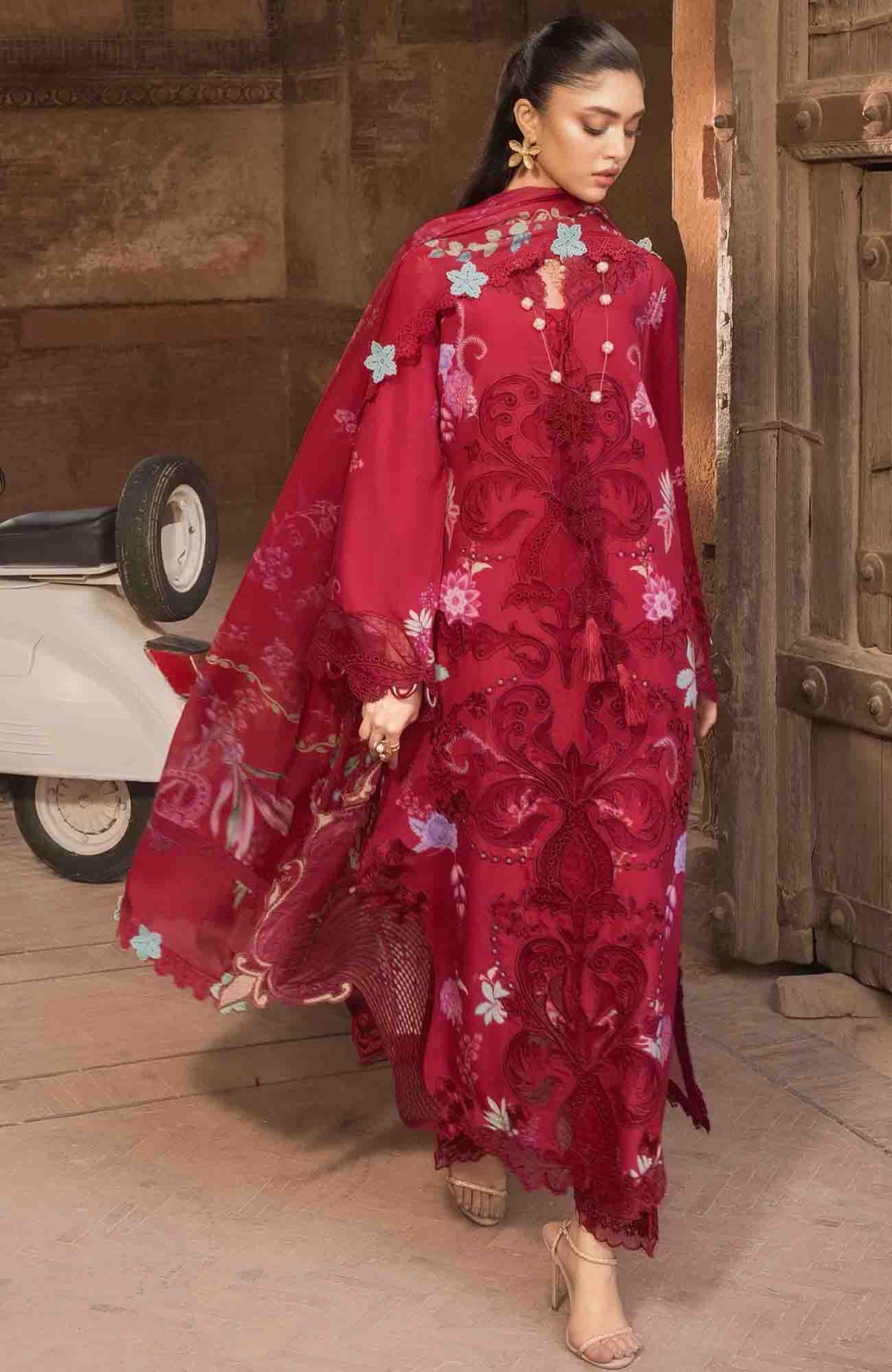 Bloom  By Saira Shakira Unstitched Lawn Embroidered 3 Piece Suits- SRSKBLM-4B- Zelie- Summer Collection