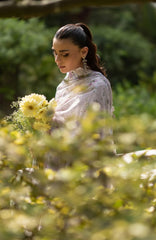 Luxury Lawn VoII By Elaf Unstitched Lawn Embroidered 3 Piece Suit - ELFLXL-4B- Pure Pulm - Summer Collection
