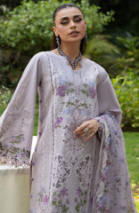 Luxury Lawn VoII By Elaf Unstitched Lawn Embroidered 3 Piece Suit - ELFLXL-4B- Pure Pulm - Summer Collection