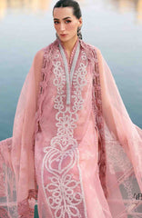 Luxury Lawn By Maria B Unstitched Lawn Embroidered 3 Piece Suit - MBLXL-4B- Summer Collection