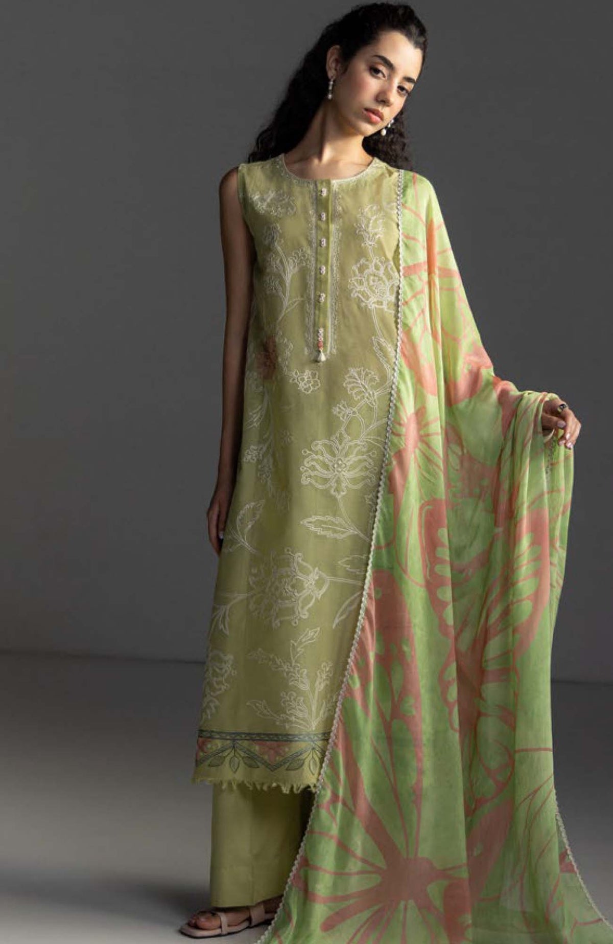 Coco Lawn By Zara Shahjahan Embroidered Lawn Suits Unstitched 3 Piece - CCLZSL4B - ISLA - Summer Collection