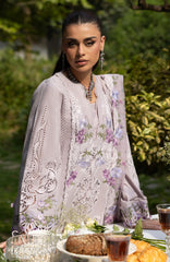 Luxury Lawn VoII By Elaf Unstitched Lawn Embroidered 3 Piece Suit - ELFLXL-4B- Pure Pulm - Summer Collection