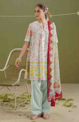 Coco  Prints Drop-One By Zara Shahjahan Unstitched Lawn Printed 3 Piece Suit - CCZSLP-4B- Elvo   - Summer Collection