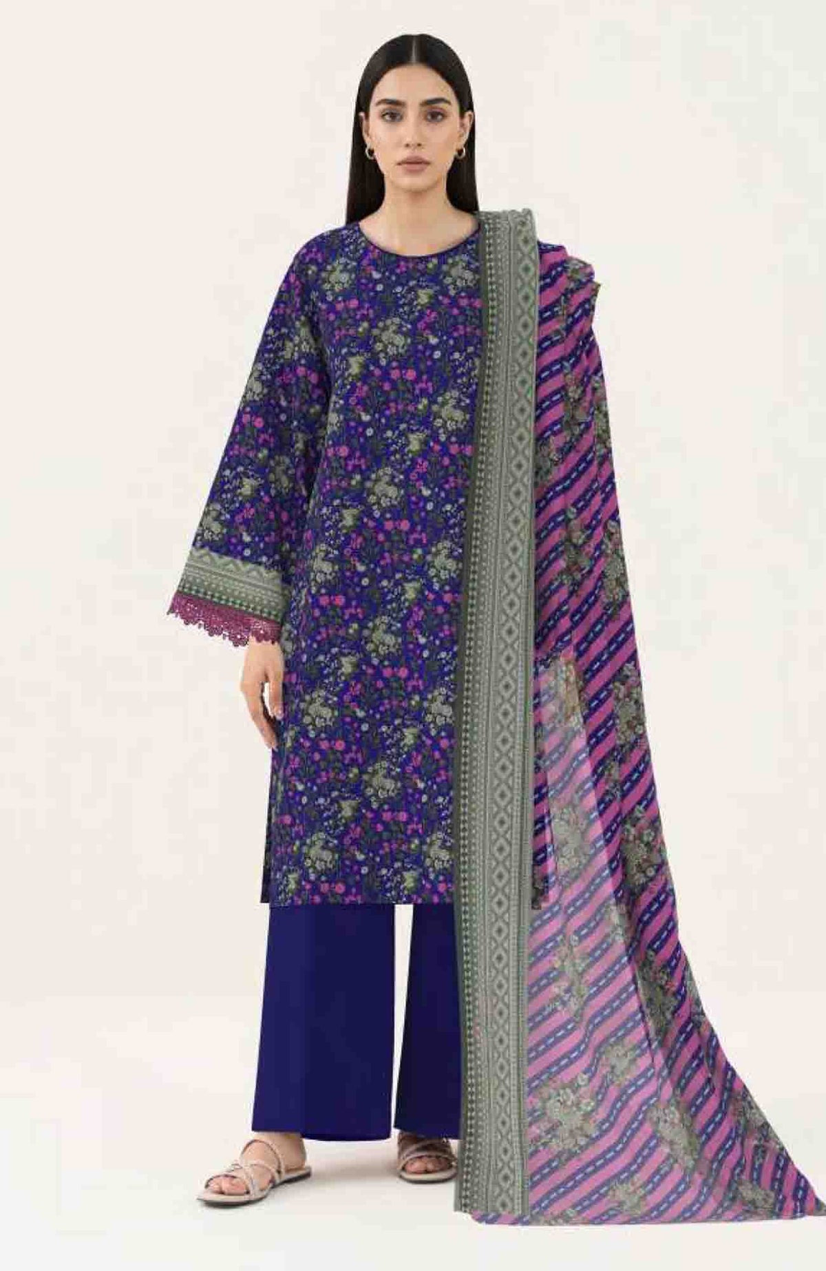 Prints Vol-2 by Sapphire Unstitched Lawn Printed 3 Piece Suits - SPHLP-04- Summer Collection