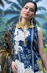 Luxury Lawn By Regalia Unstitched  Lawn Embroidered 3 Piece Suit  - RGLASIBLXL-04- Noor Pop- Summer Collection
