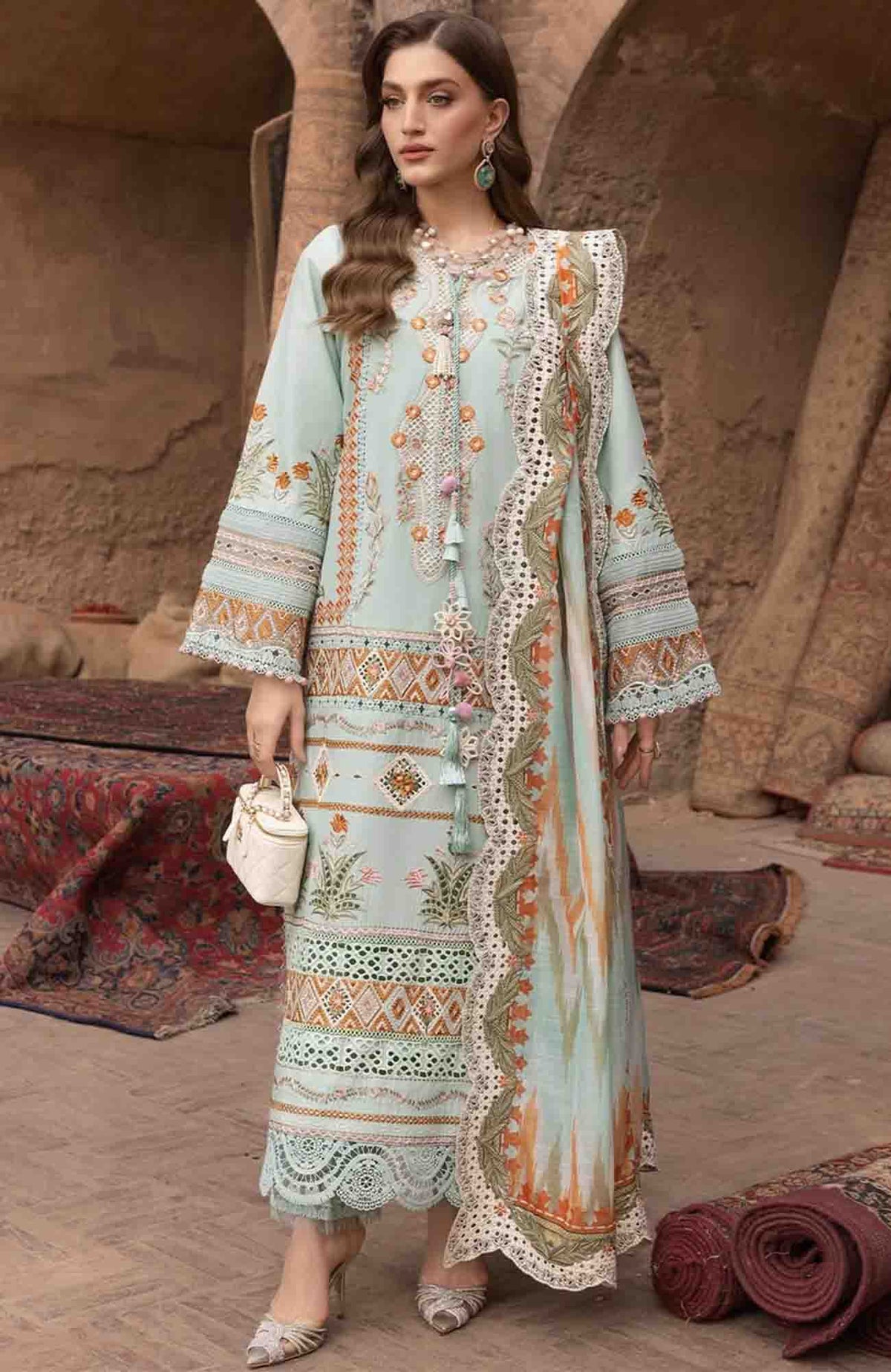 Breeze by  Saira Shakira Unstitched Lawn Embroidered 3 Piece Suits -SRSKBLXL-8A- Runa- Summer Collection