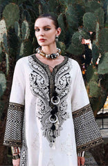 Nuvera Hemline By Mushq Unstitched Raw Silk Embroidered 3 Piece Suit MQHMNVF4-Gillian- Festive Collection