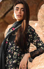 Summer Dream By Manara Unstitched Lawn Embroidered 3 Piece Suit - MNMSDRL-04- Black Pearl-Summer Collection