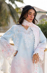 Summer Together  by Afrozeh Unstitched Lawn Embroidered 3 Piece Suit - AFRSTGL-06- Liloura - Summer Collection