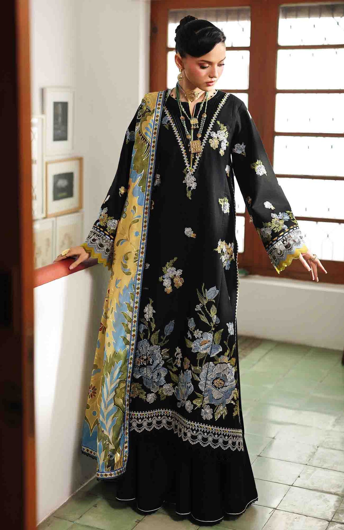 Lumina By Bin Ilyas Unstitched Lawn Embroidered 3 Piece Suit BNLYLMN-04-  Summer Collection