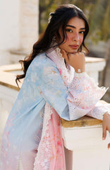 Summer Together  by Afrozeh Unstitched Lawn Embroidered 3 Piece Suit - AFRSTGL-06- Liloura - Summer Collection