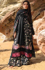 Summer Dream By Manara Unstitched Lawn Embroidered 3 Piece Suit - MNMSDRL-04- Black Pearl-Summer Collection