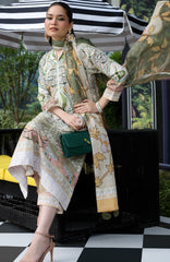 Luxury Printed Lawn By Regalia Unstitched  Lawn Printed 3 Piece Suit  - RGLASIBPRT-06- Mint Mehro- Summer Collection