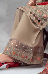 Zurr Signature by AB Textile Ready To Wear Organza Embroidered 3 Piece Suit - ABZRSN-04 - Formal Collection