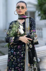 Signature Vol- II By Elaf Unstitched Lawn Embroidered 3 Piece Suit - ELFSGNV2-2B- Sasha - Summer Collection