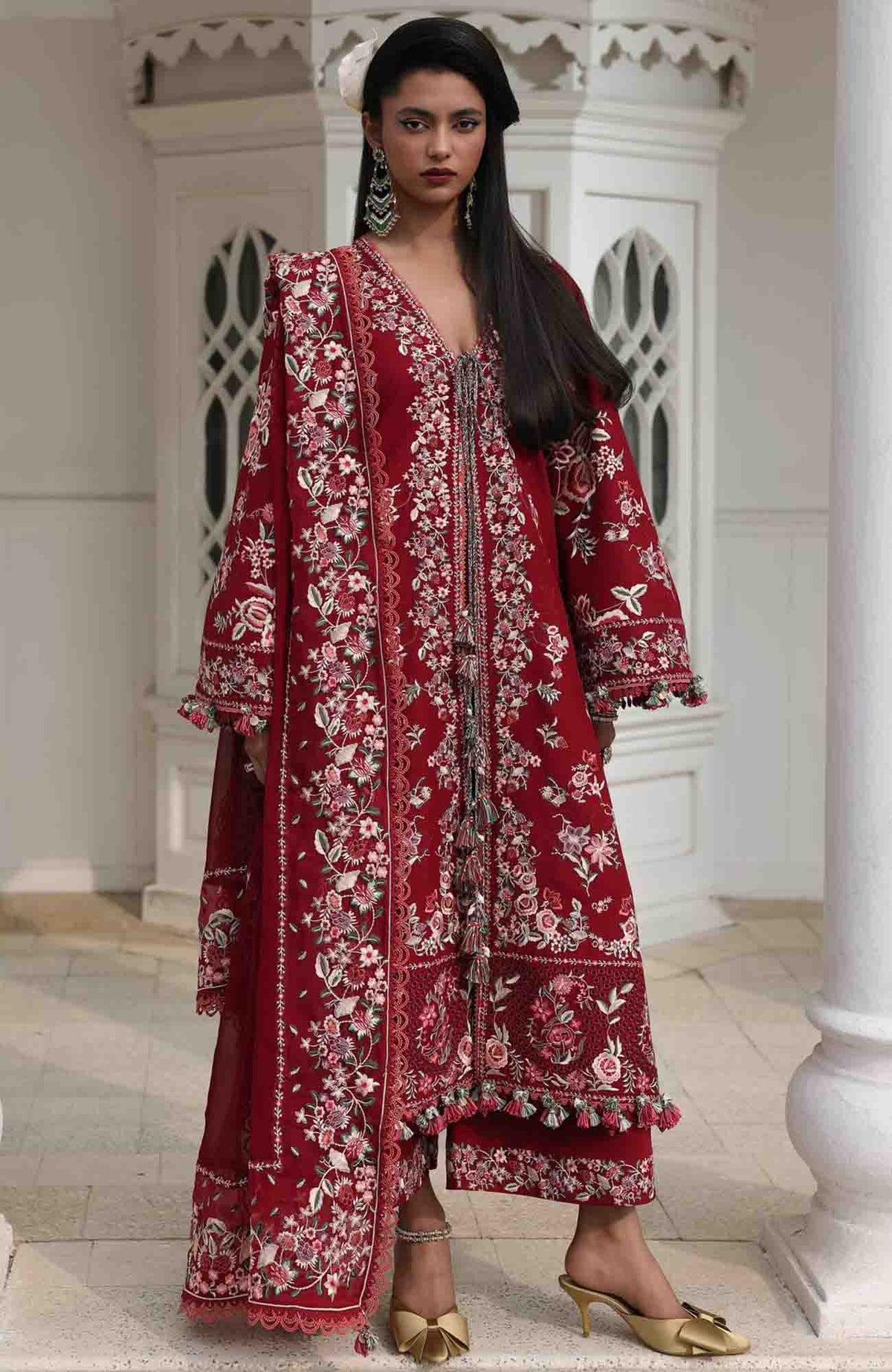 Kala Bagh By Hussain Rehar Unstitched Luxury Lawn Embroidered 3 Piece Suit - HRKBLXL-04- Kastanaa- Summer Collection
