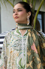 Luxury Printed Lawn By Regalia Unstitched  Lawn Printed 3 Piece Suit  - RGLASIBPRT-06- Mint Mehro- Summer Collection