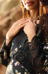 Summer Dream By Manara Unstitched Lawn Embroidered 3 Piece Suit - MNMSDRL-04- Black Pearl-Summer Collection