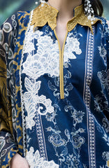Luxury Lawn By Regalia Unstitched  Lawn Embroidered 3 Piece Suit  - RGLASIBLXL-04- Noor Pop- Summer Collection