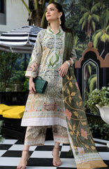 Luxury Printed Lawn By Regalia Unstitched  Lawn Printed 3 Piece Suit  - RGLASIBPRT-06- Mint Mehro- Summer Collection