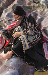 Siraa Lawn by Sadaf Fawad Khan Embroidered Suit Unstitched 3 Piece - SFKSILXL04- Kohl - Summer Collection