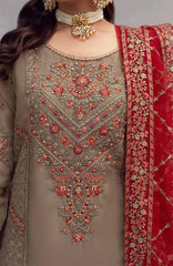 Zurr Signature by AB Textile Ready To Wear Organza Embroidered 3 Piece Suit - ABZRSN-04 - Formal Collection