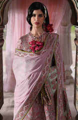 Festive by Hussain Rehar Unstitched Korean Raw Silk Embroidered 3 Piece Suit - HRFSTF4- Rukhsaar -   Festive Collection